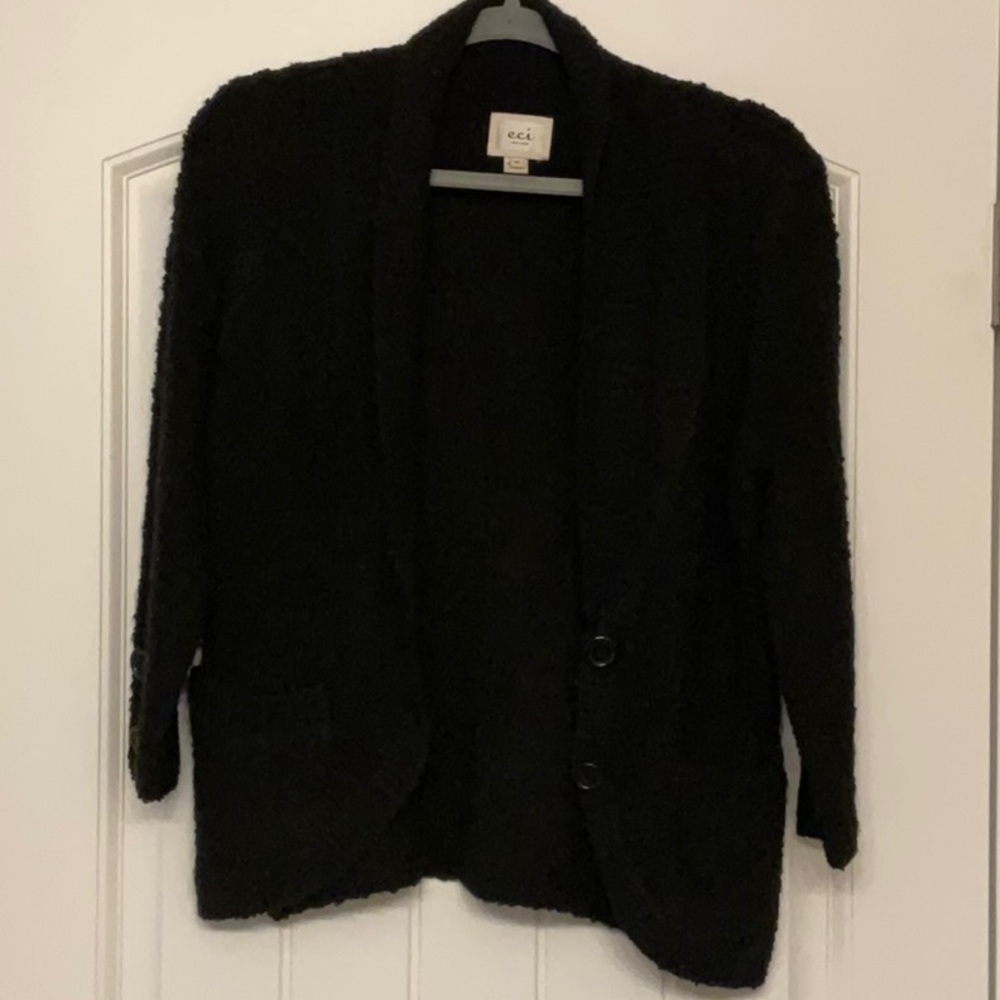 Eci New York Black Ladies Sweater